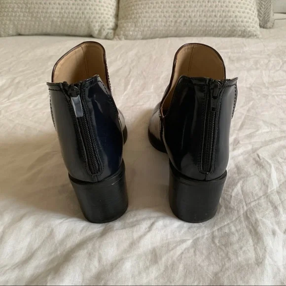 Zara oxblood ankle chunky heel boots (s6) - Picture 5 of 8